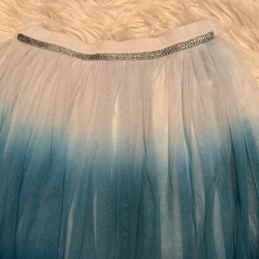 Garnet Hill Girls L‎ Blue Ombre Tulle Skirt Party Dressy Layered